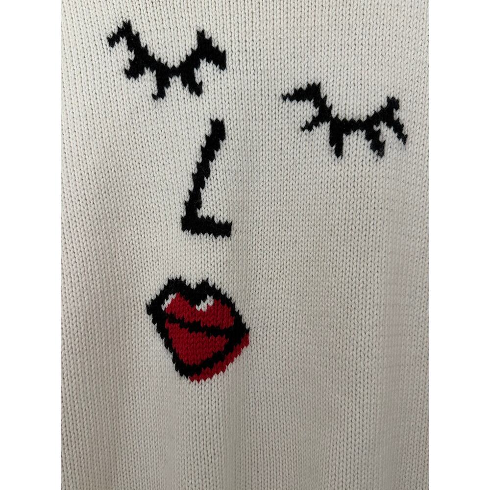 Madewell Making Faces Intarsia Knit Sweater Merino Wool Small - Picture 3 of 9